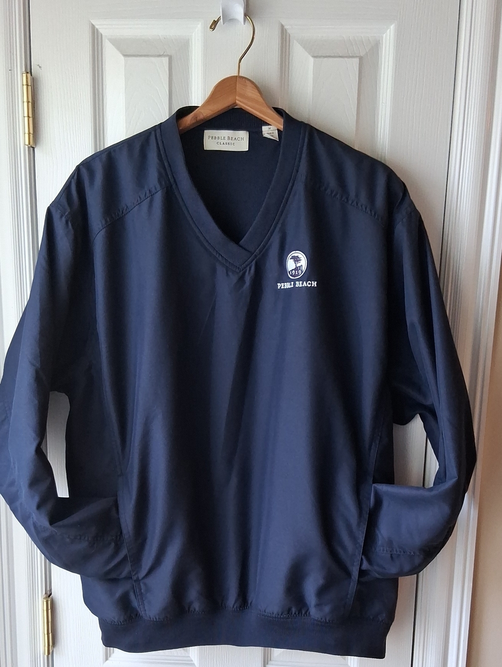 Pebble Beach Classic Men's Navy V-Neck Pullover Windbreaker